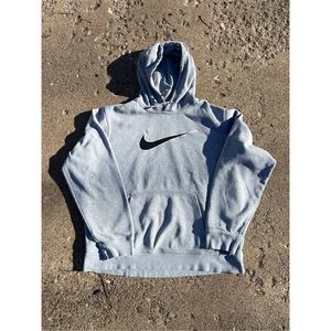 Nike Swoosh Embroidered Grey Hooide